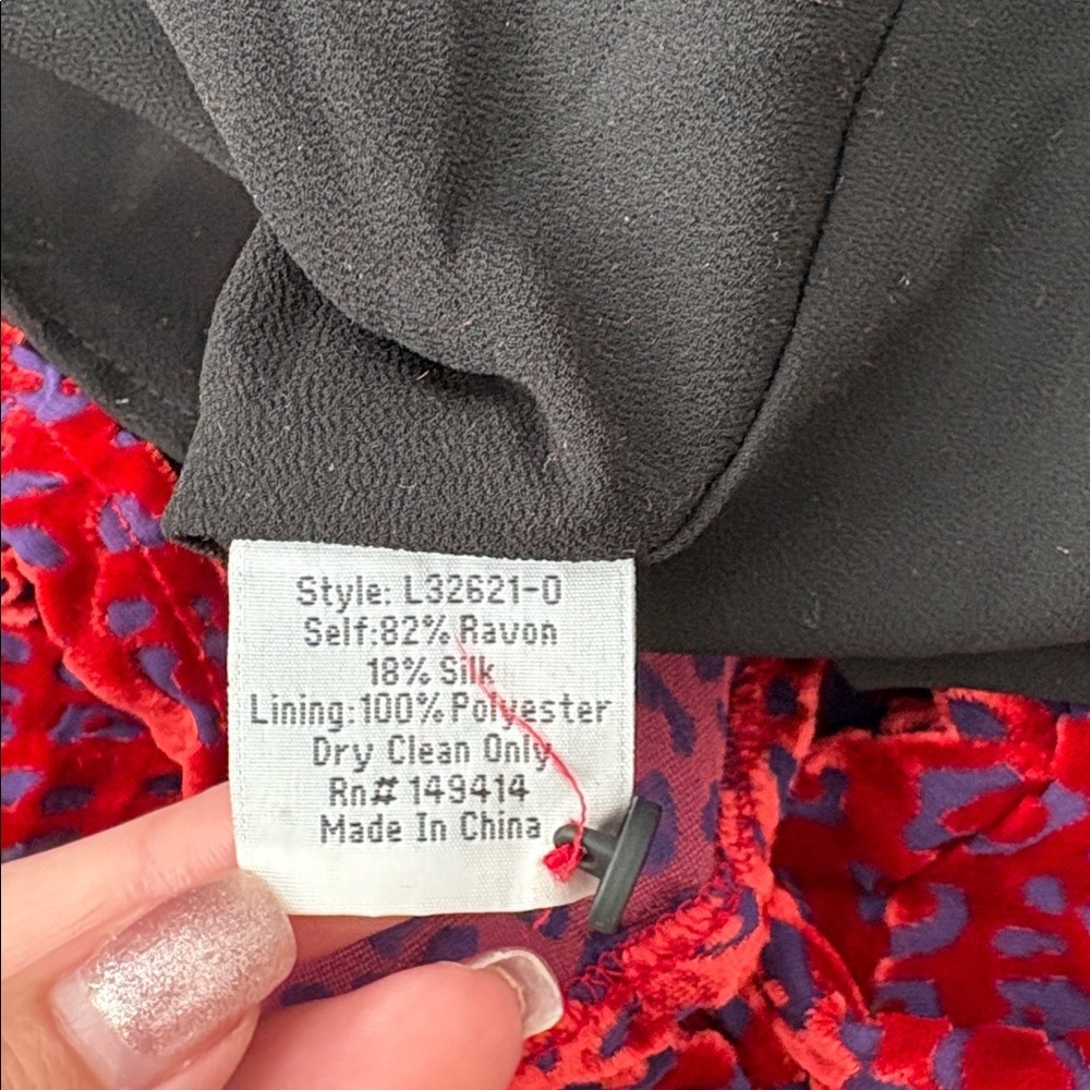Johnny Was Jade Collection Doris Silk Blend Mini Dress Flare Boho Red Blue - Picture 10 of 11